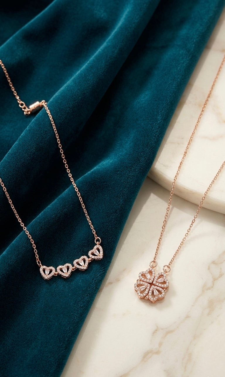 The flower heart convertible pendant