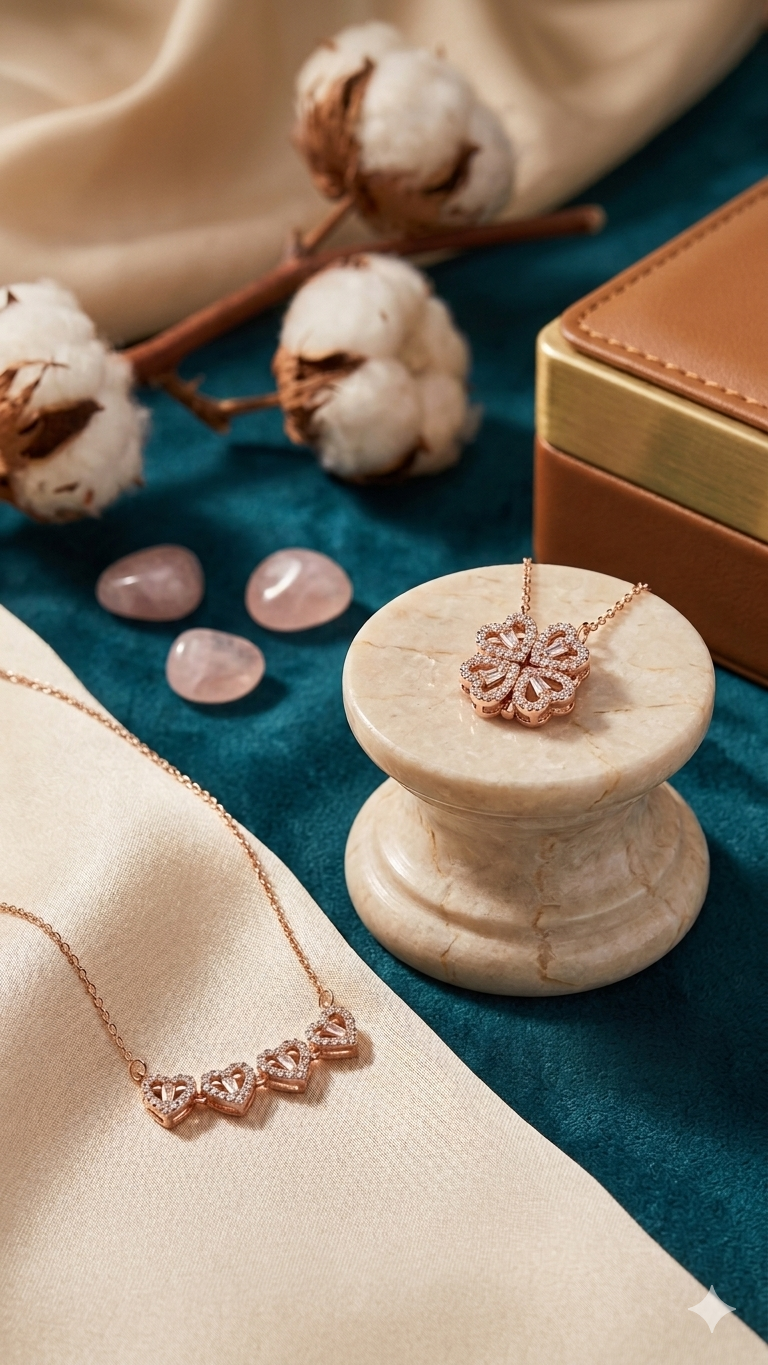 The flower heart convertible pendant