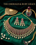 Emerald and Ruby fusion necklace