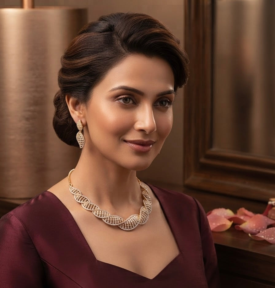 Classic American diamond necklace