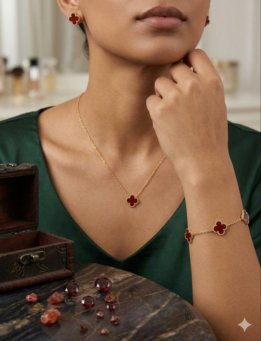 Burgundy brown clover