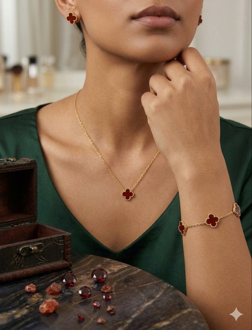 Burgundy brown clover