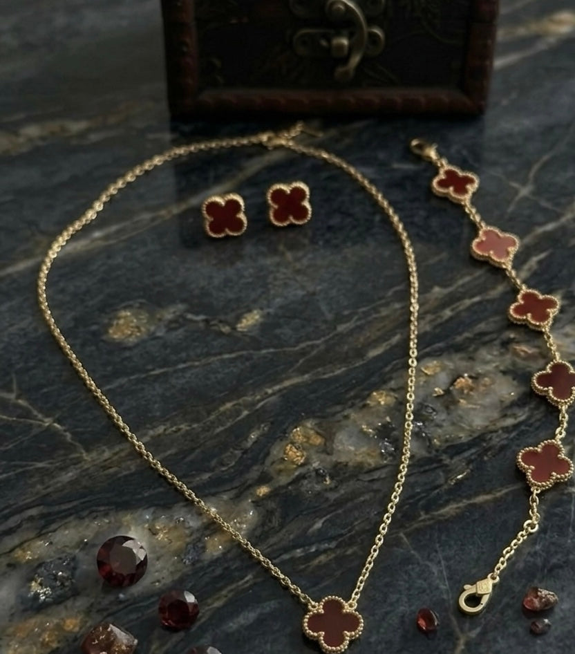 Burgundy brown clover