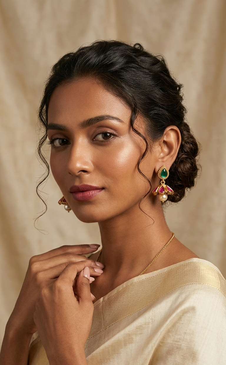 Petal-Drop Jhumkas