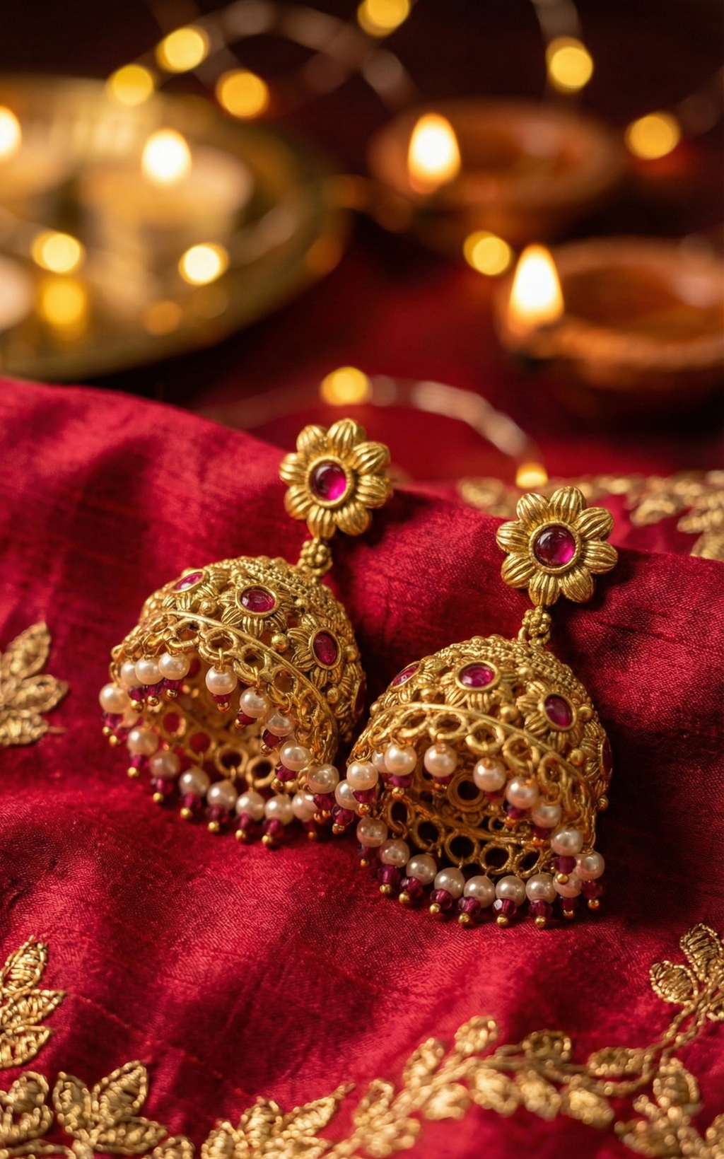 The Rajvari Jhumkas