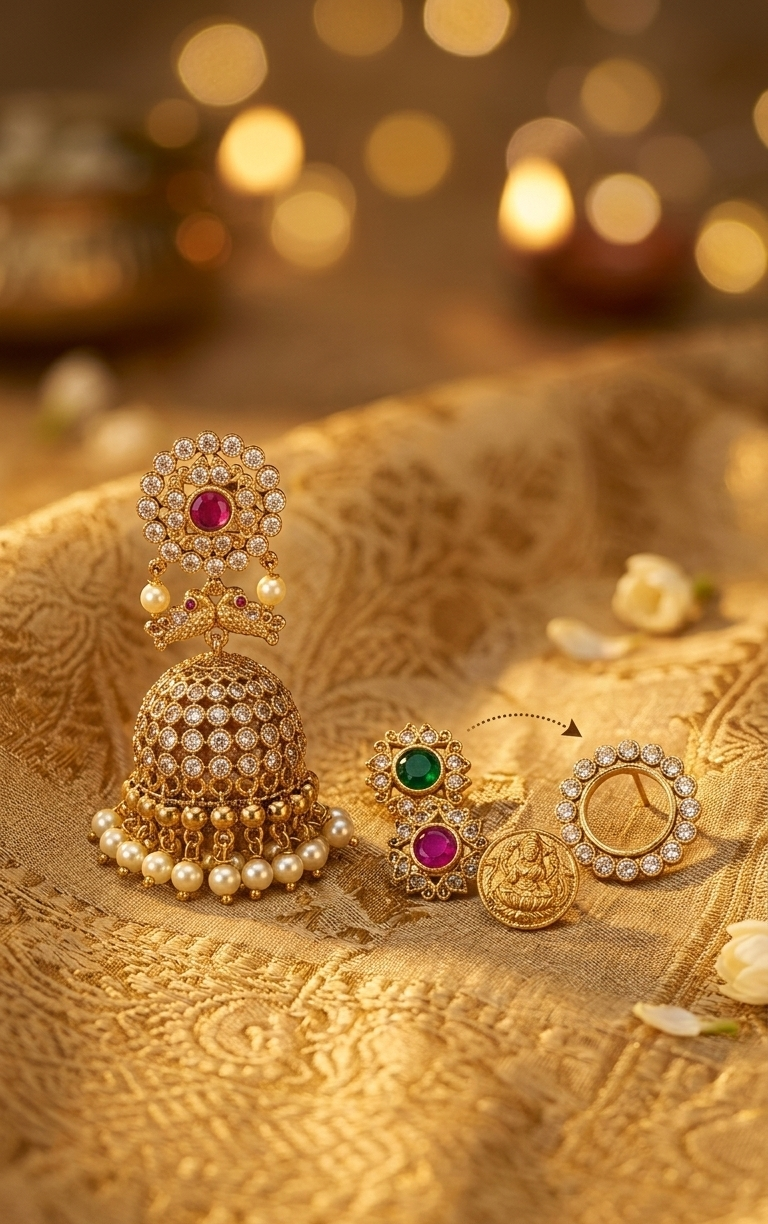 The Trinity Jhumkas