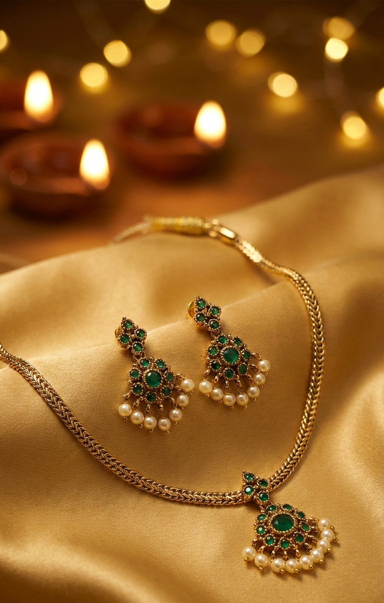 Virasat Emerald Set