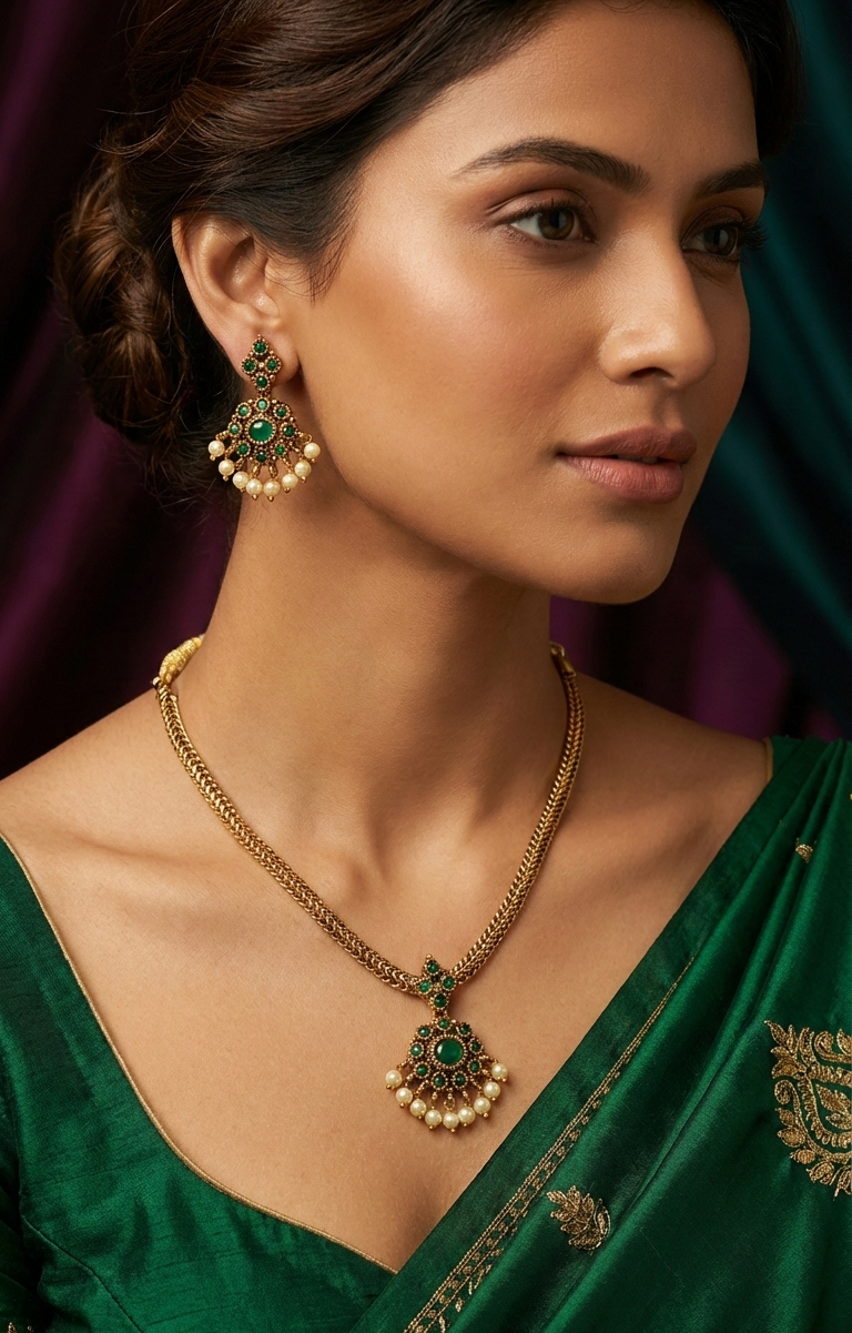 Virasat Emerald Set