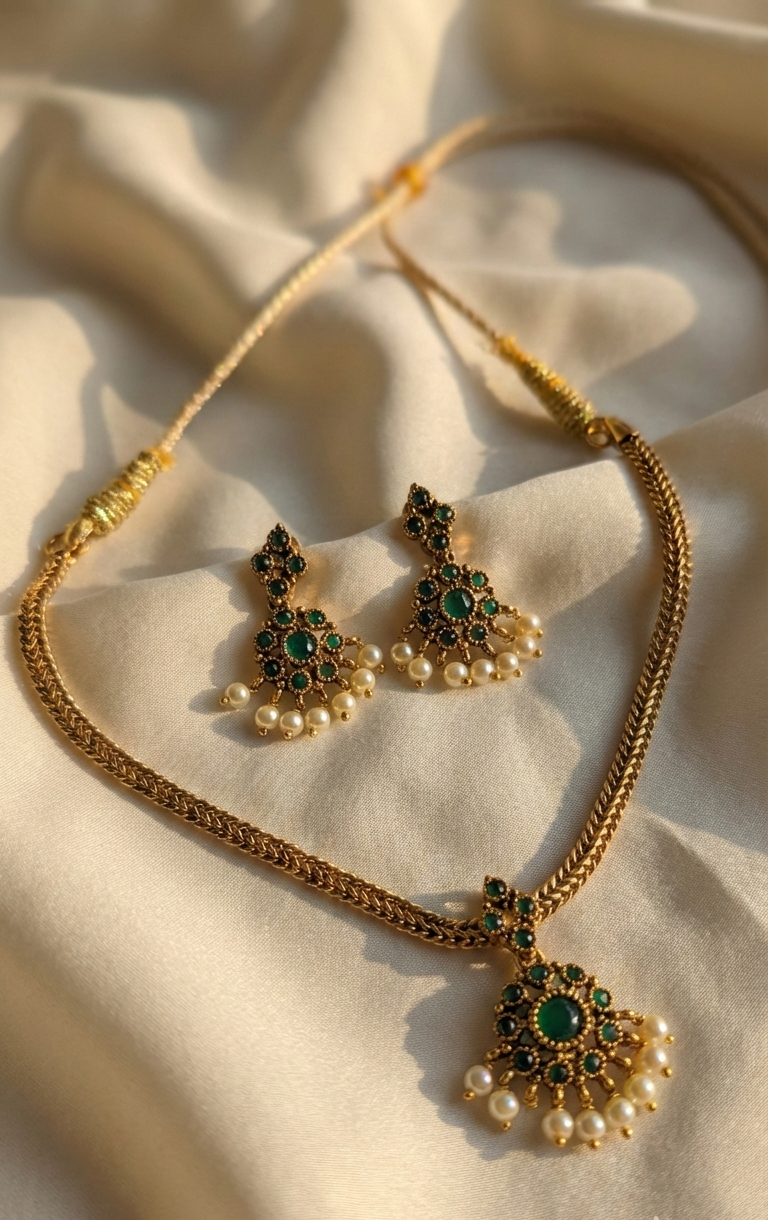 Virasat Emerald Set